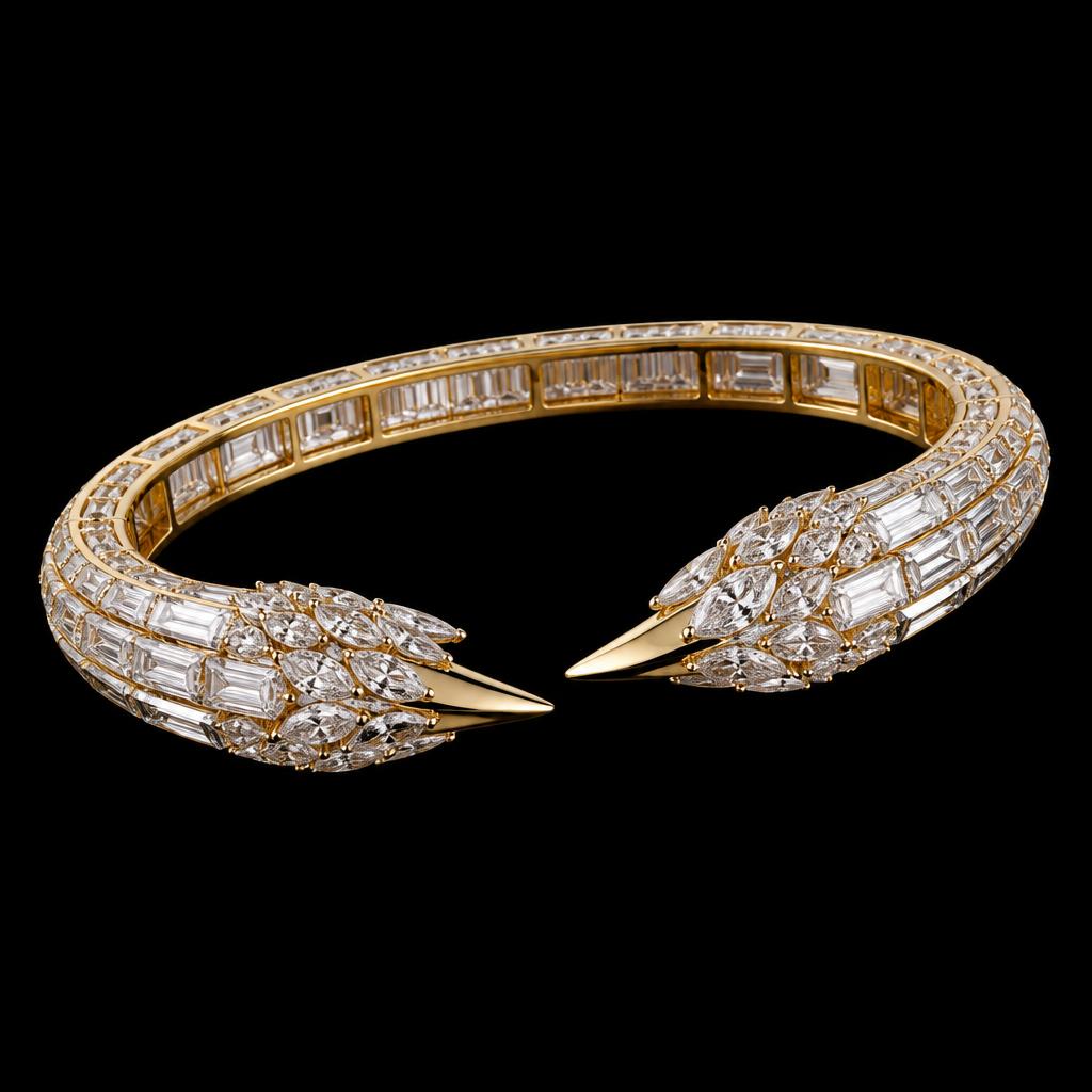 Diamond Spike Cuff Bracelet