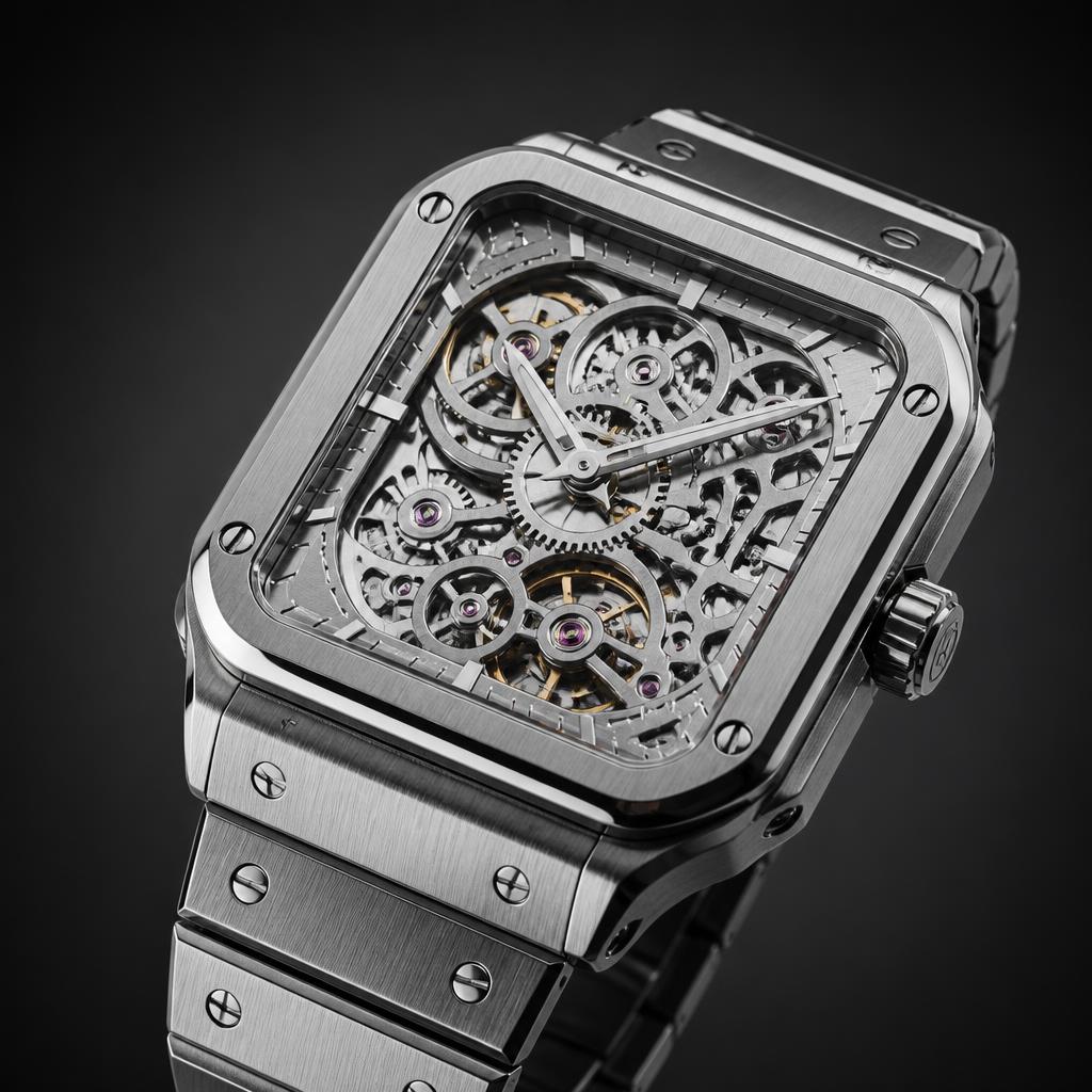 Steel Skeleton Automatic Watch